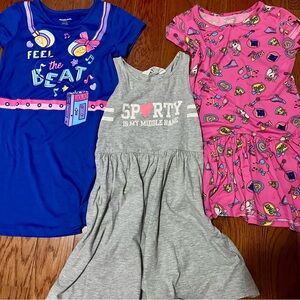 3 Colorful Kids' Dresses Set size 6-8